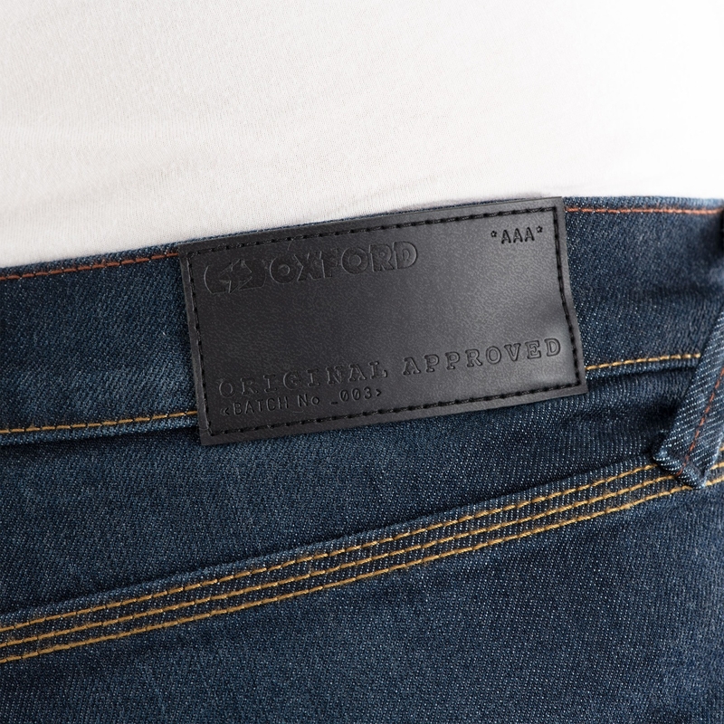 Jeans da motociclista Oxford Original Approved AAA Slim Jeans blu lavato