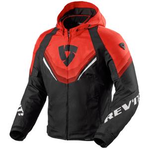 Giacca da moto Revit Quantum 3 H2O nero-rosso
