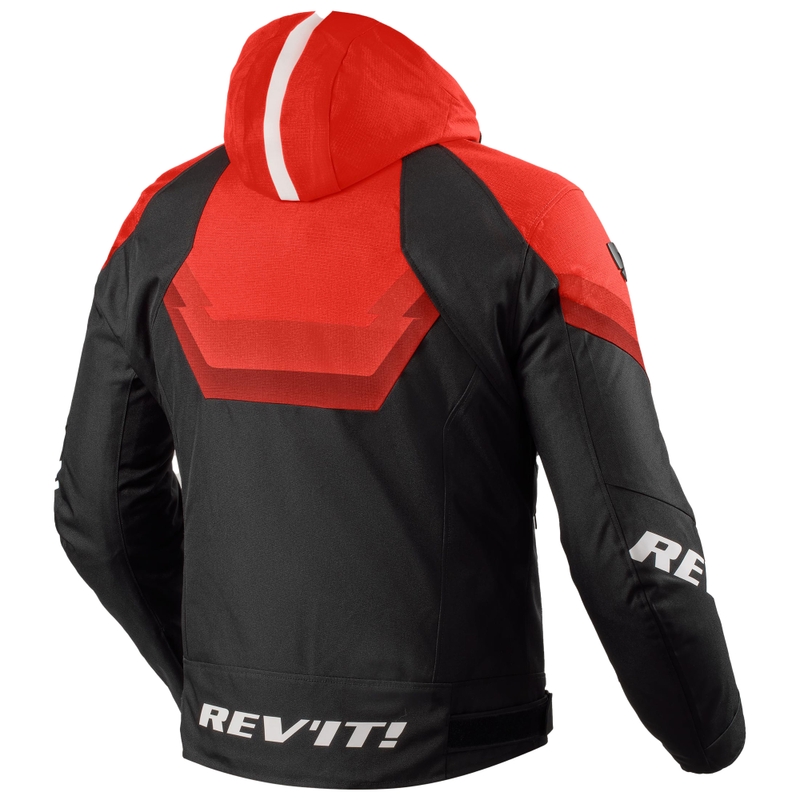 Giacca da moto Revit Quantum 3 H2O nero-rosso