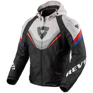 Giacca da moto Revit Quantum 3 H2O nero-grigio chiaro