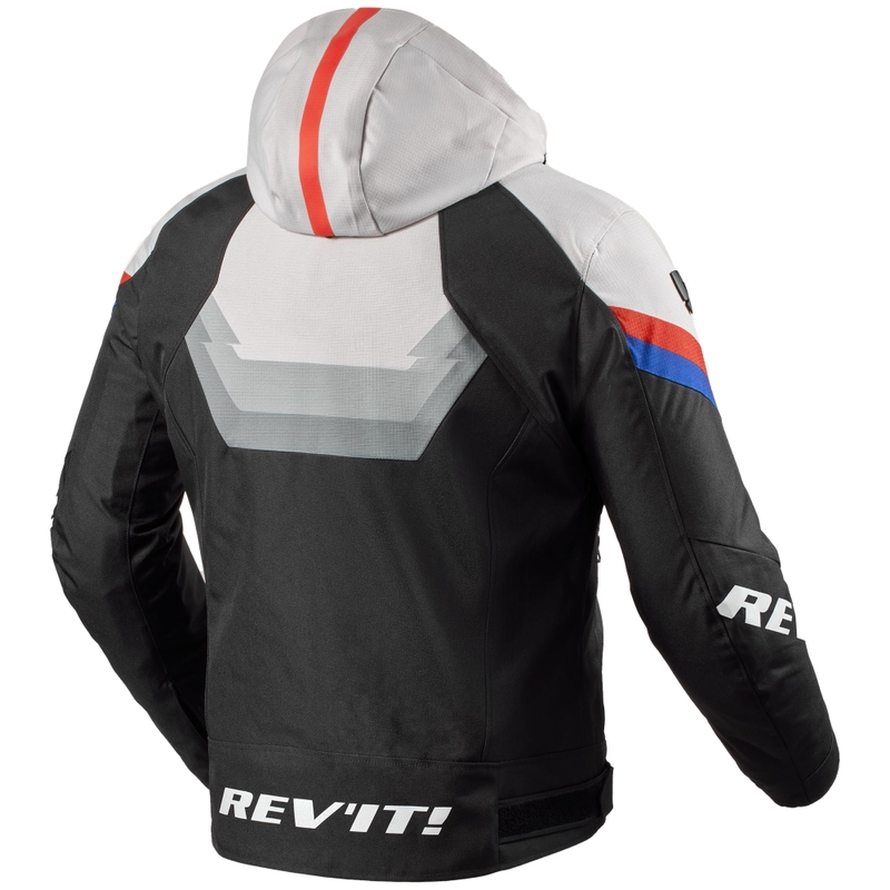 Giacca da moto Revit Quantum 3 H2O nero-grigio chiaro