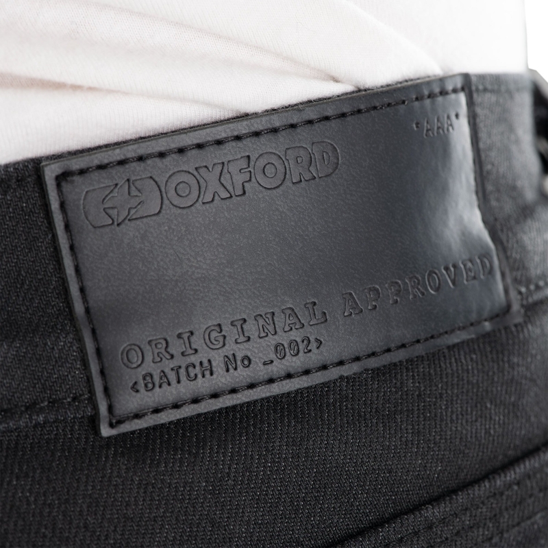 Jeans da motociclista neri Oxford Original Approved AAA Slim Jeans