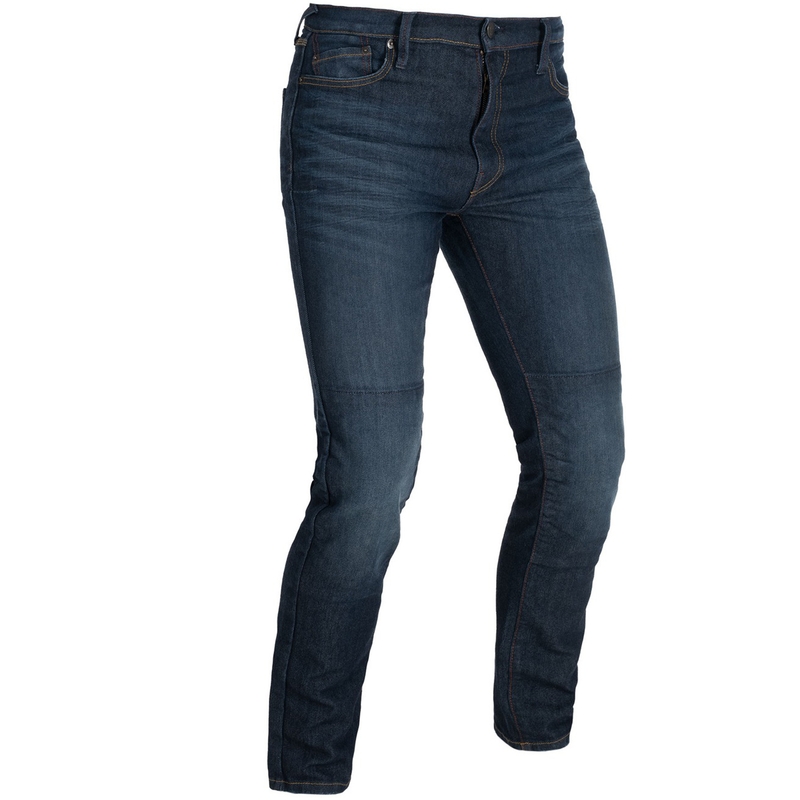 Jeans da motociclista dritti Oxford Original Approved AAA blu lavato