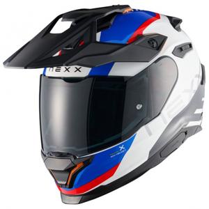 Casco moto enduro NEXX Y.TRAVL Quest bianco-blu-rosso