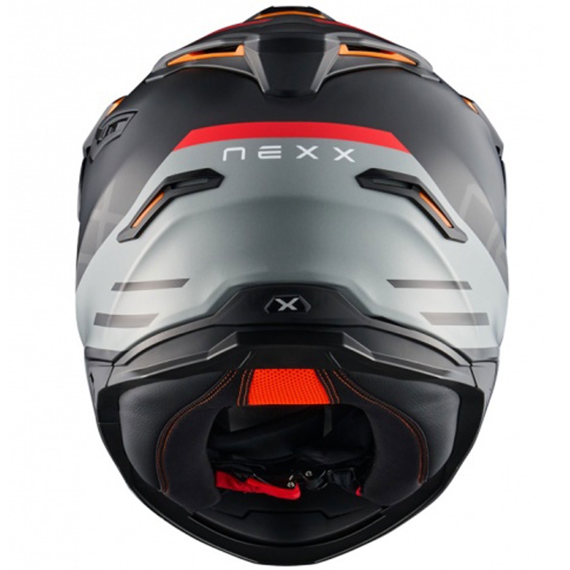 Casco moto enduro NEXX Y.TRAVL Quest nero opaco-rosso