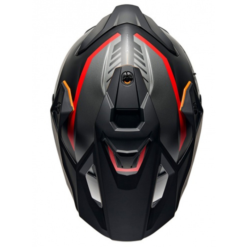 Casco moto enduro NEXX Y.TRAVL Quest nero opaco-rosso