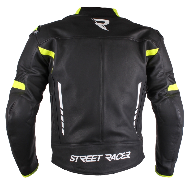 Bunda na motorku Street Racer Tour černo-bílo-fluo žlutá výprodej