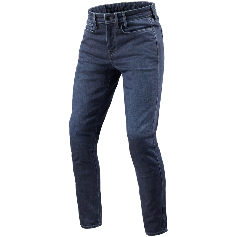 Jeans da motociclista Revit Kai Skinny Short Mid Blue Stone