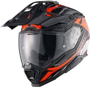 Casco moto enduro Nexx X.WED3 Gobi arancione-bianco