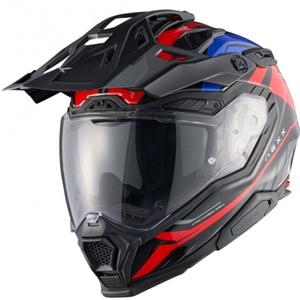 Casco moto enduro Nexx X.WED3 Gobi blu-rosso