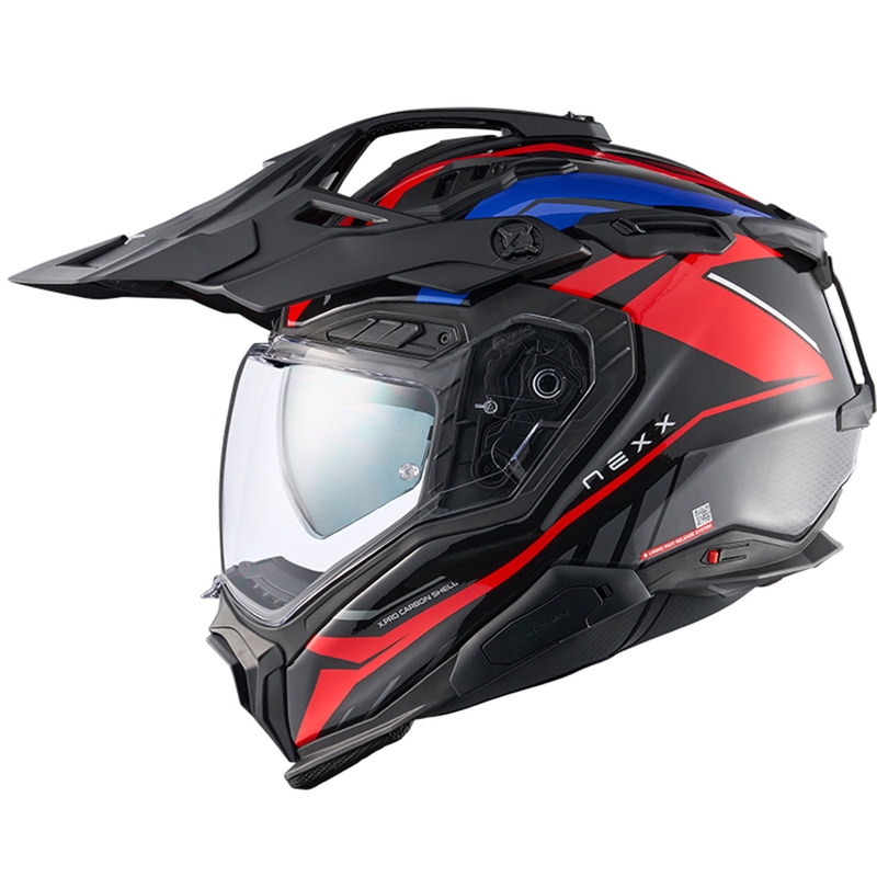 Casco moto enduro Nexx X.WED3 Gobi blu-rosso