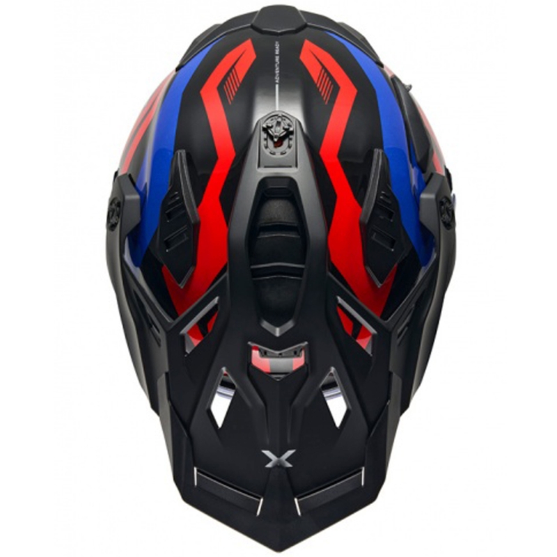 Casco moto enduro Nexx X.WED3 Gobi blu-rosso
