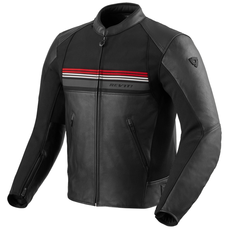 Giacca da moto Revit Mile 2 nera-rossa