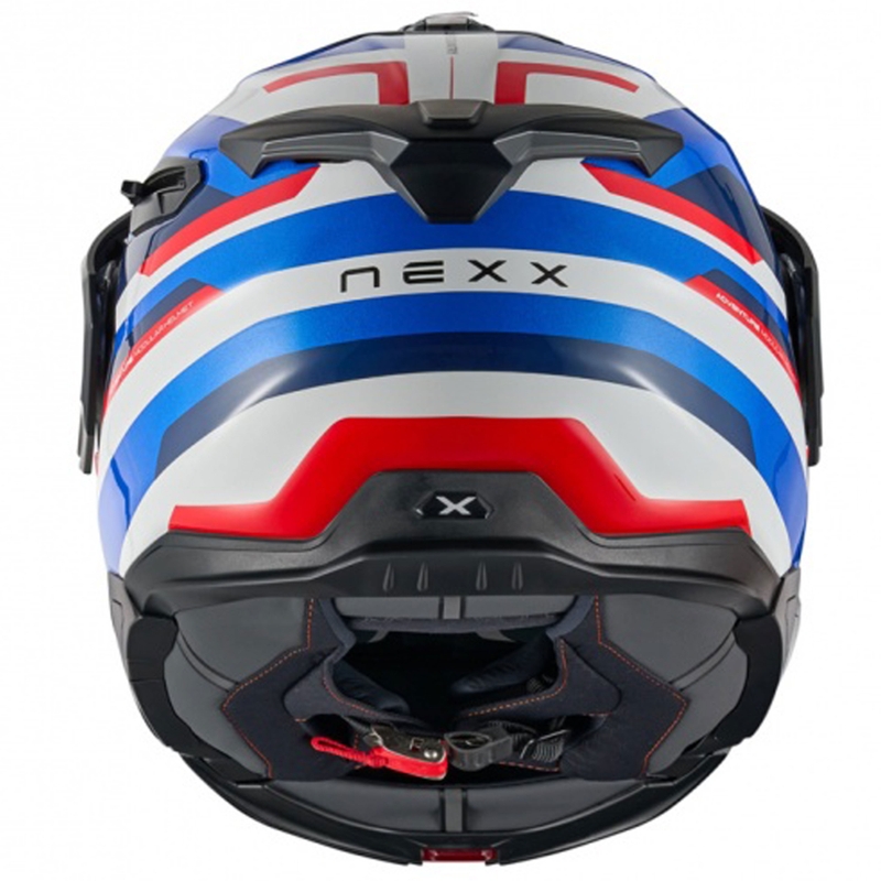 Casco moto flip-up Nexx X.Lifecountry Westbound blu-rosso