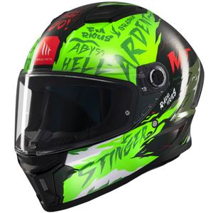 Casco moto integrale MT Stinger 2 Ardent verde
