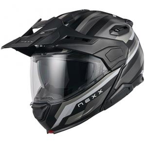 Casco moto flip-up Nexx X.Lifecountry Westbound nero opaco-grigio