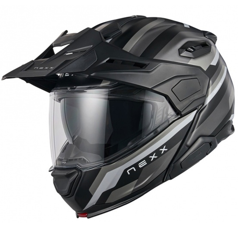 Casco moto flip-up Nexx X.Lifecountry Westbound nero opaco-grigio