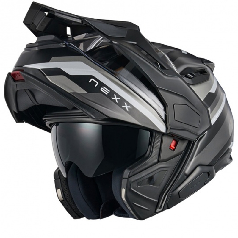 Casco moto flip-up Nexx X.Lifecountry Westbound nero opaco-grigio