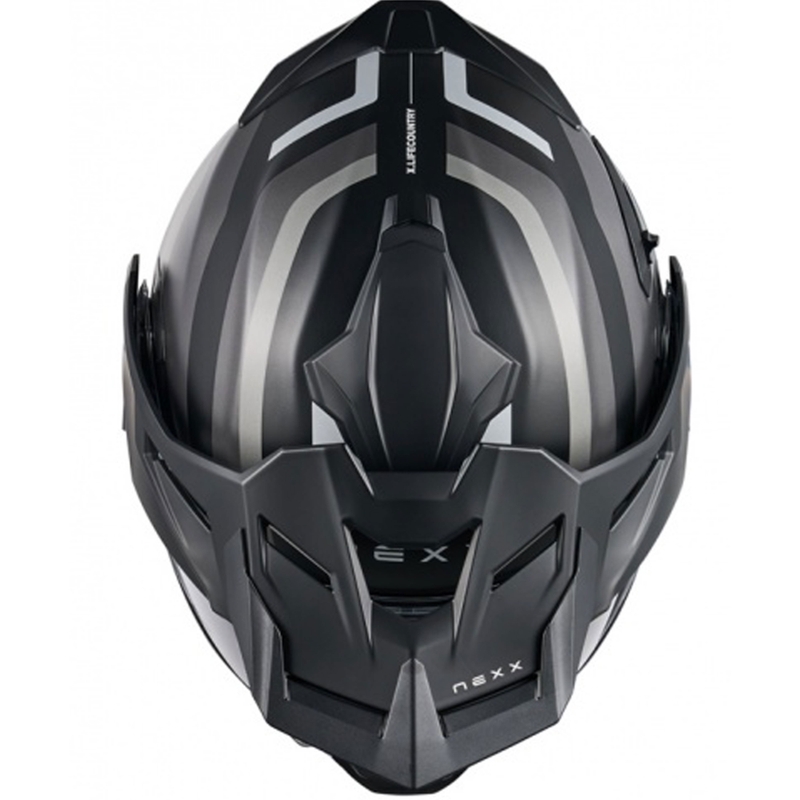 Casco moto flip-up Nexx X.Lifecountry Westbound nero opaco-grigio