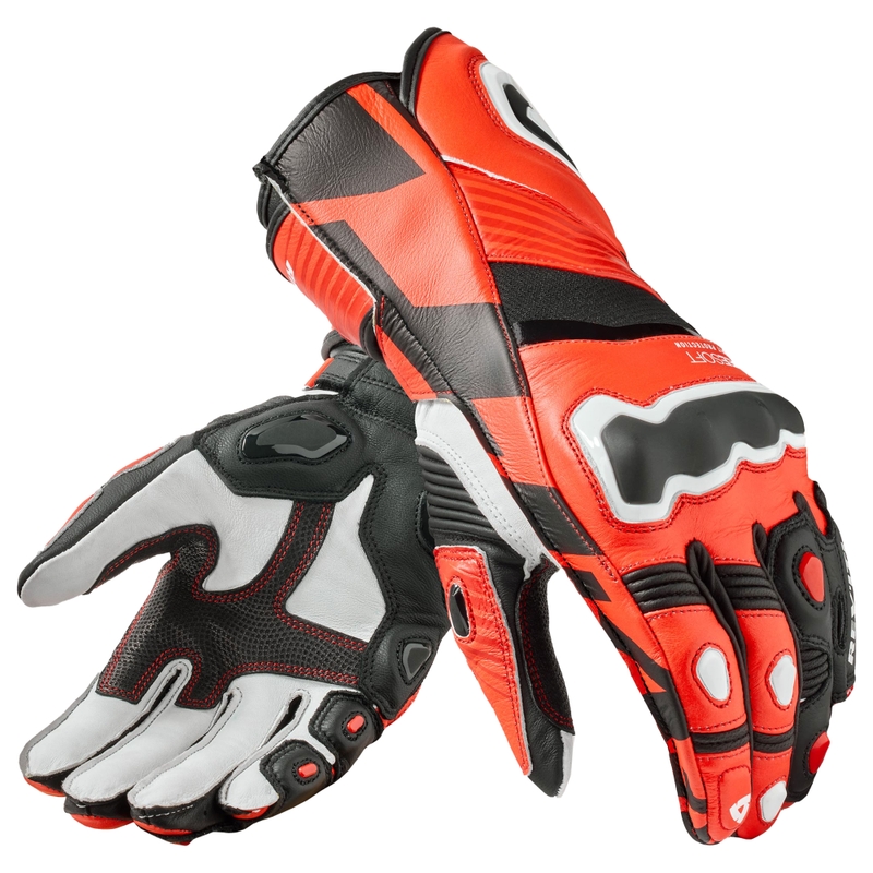 Guanti da moto Revit Jerez 4 fluo rosso-nero