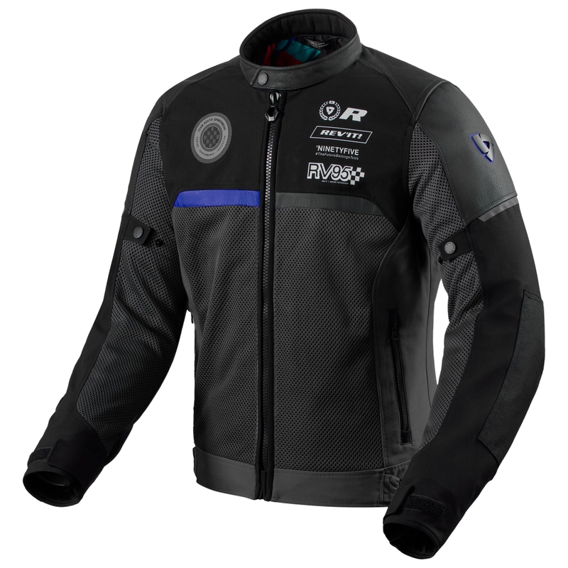 Giacca da moto Revit Swiftblade nera-blu
