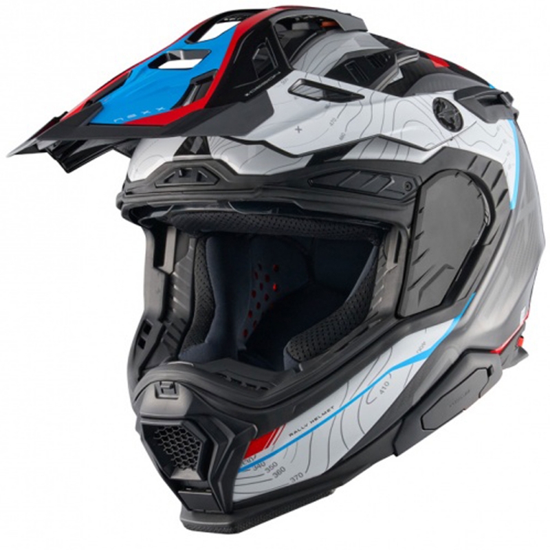Casco moto enduro Nexx X.WED3 Furka blu-rosso