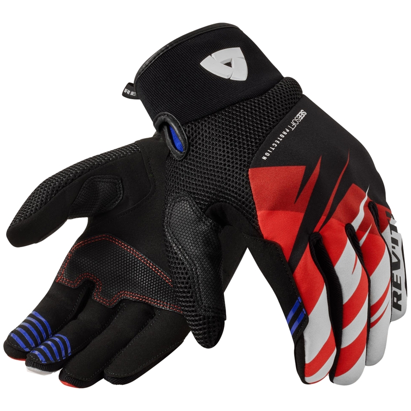 Guanti da moto Revit Surge neri-rossi