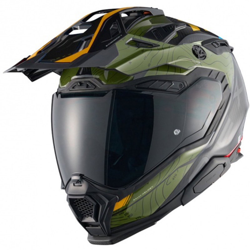 Casco moto enduro Nexx X.WED3 Furka verde-giallo