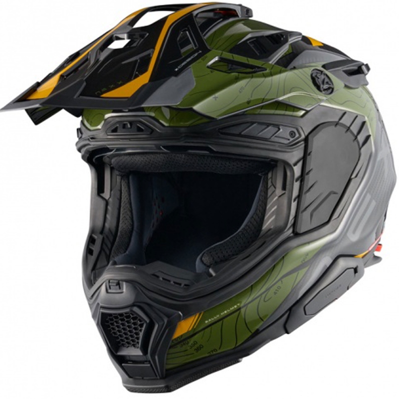Casco moto enduro Nexx X.WED3 Furka verde-giallo