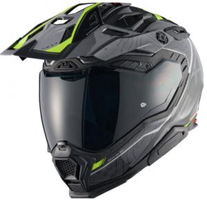 Casco moto enduro Nexx X.WED3 Furka grigio-giallo fluo