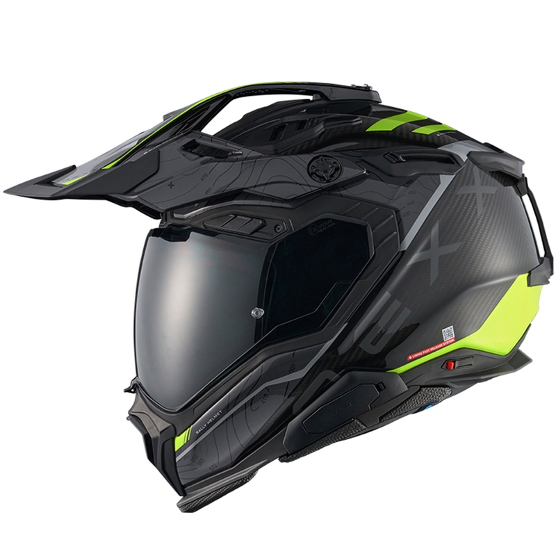 Casco moto enduro Nexx X.WED3 Furka grigio-giallo fluo