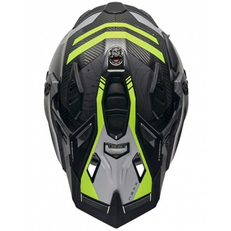 Casco moto enduro Nexx X.WED3 Furka grigio-giallo fluo