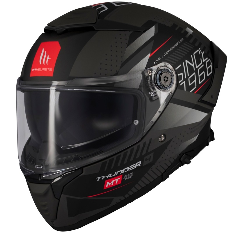 Casco integrale da moto MT Thunder 4 SV Luminence nero opaco
