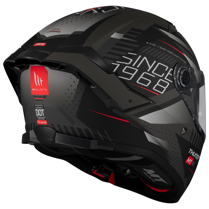 Casco integrale da moto MT Thunder 4 SV Luminence nero opaco