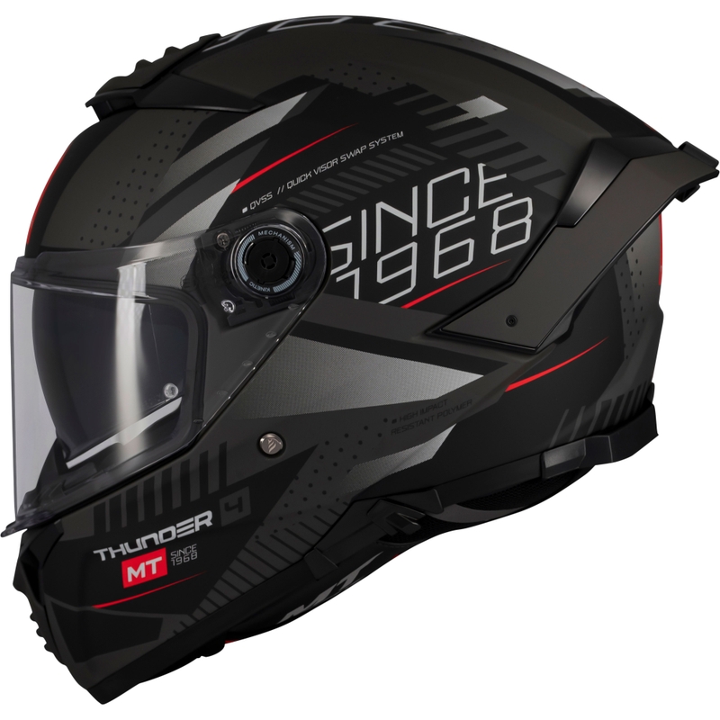 Casco integrale da moto MT Thunder 4 SV Luminence nero opaco