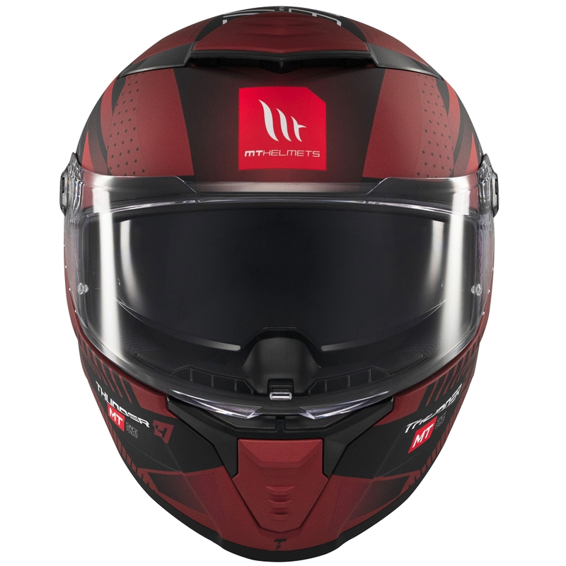Casco integrale da moto MT Thunder 4 SV Luminence rosso opaco