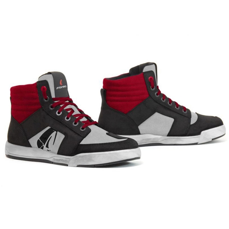 Stivali da moto Forma Ground Dry Chicago nero-rosso-grigio