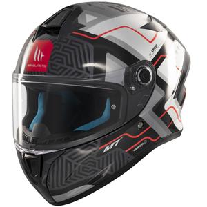 Casco moto integrale MT Targo S Brik nero-bianco lucido