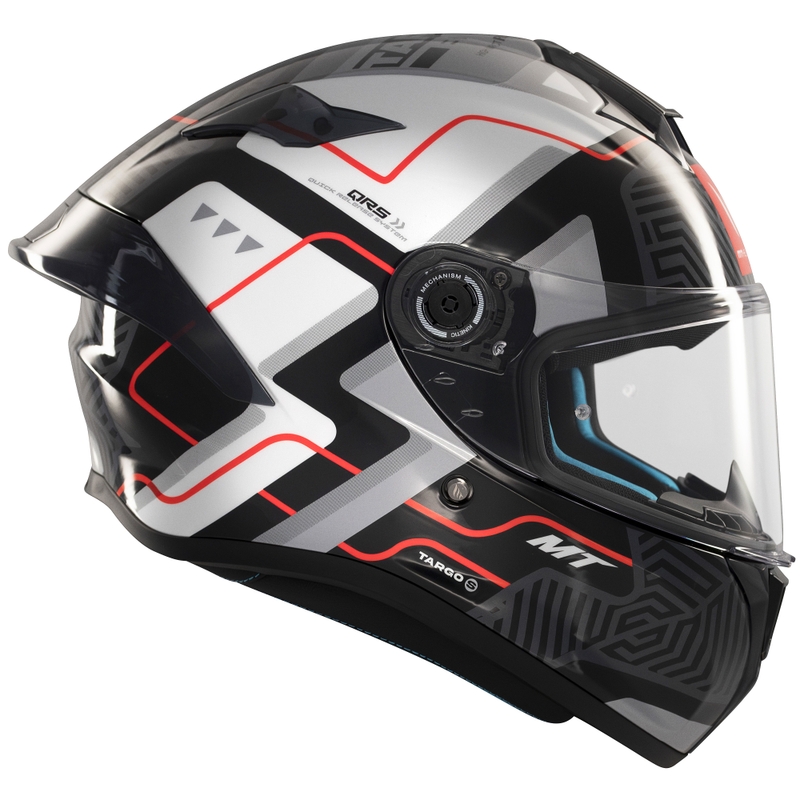 Casco moto integrale MT Targo S Brik nero-bianco lucido