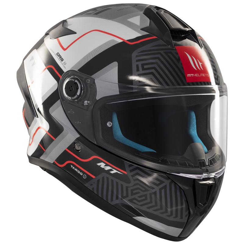 Casco moto integrale MT Targo S Brik nero-bianco lucido