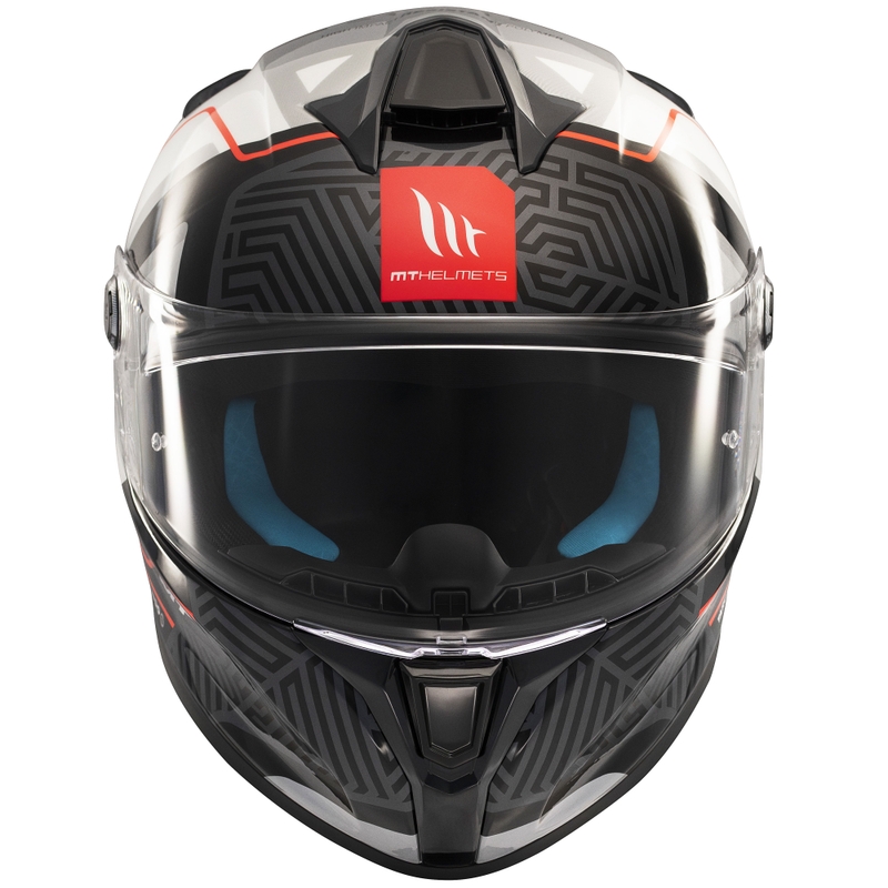 Casco moto integrale MT Targo S Brik nero-bianco lucido