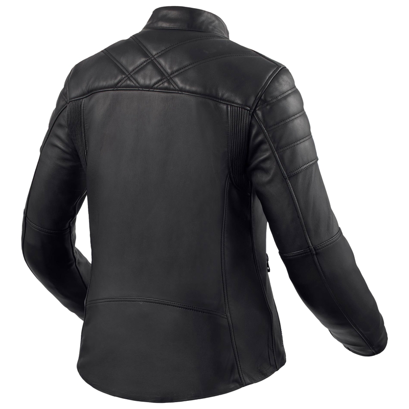 Giacca da motociclista in pelle Revit London da donna, nera