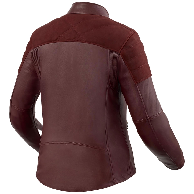 Giacca da motociclista in pelle da donna Revit London melanzana