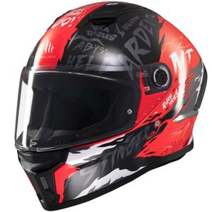 Casco integrale da moto MT Stinger 2 Ardent nero-rosso