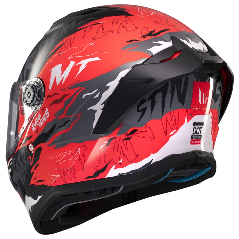 Casco integrale da moto MT Stinger 2 Ardent nero-rosso