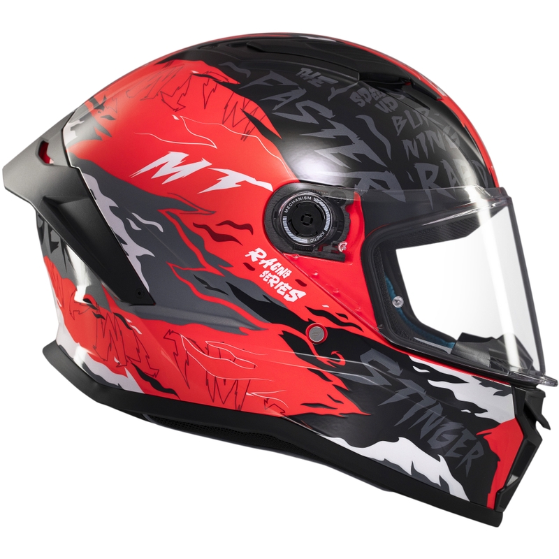 Casco integrale da moto MT Stinger 2 Ardent nero-rosso