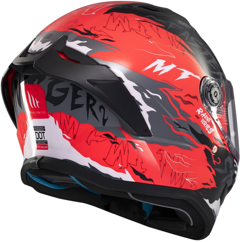 Casco integrale da moto MT Stinger 2 Ardent nero-rosso