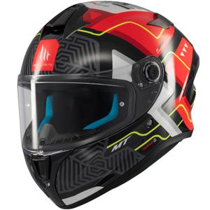 Casco moto integrale MT Targo S Brik nero-rosso lucido
