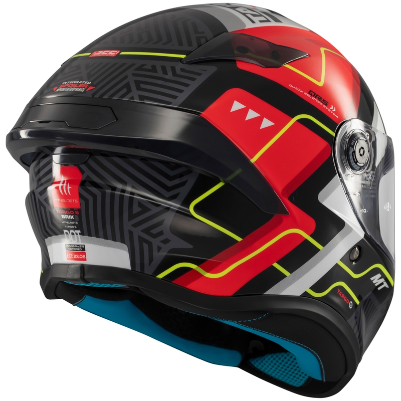 Casco moto integrale MT Targo S Brik nero-rosso lucido