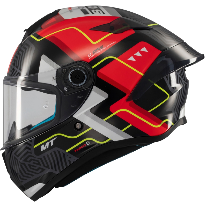 Casco moto integrale MT Targo S Brik nero-rosso lucido